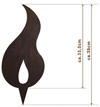 Edelrost Deko-Flamme (Eine Spitze) Größe XL/ 39cm: Wunderschöner Deko-Artikel für Ihre Wohnung - Weihnachts-Deko von Manufakt-Design