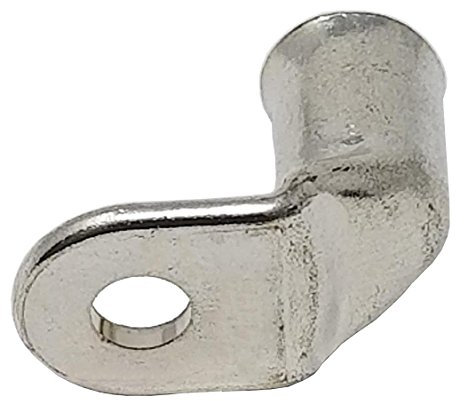 Crimp Supply 2 Ga. 5/16 Inch Stud Copper Lugs - 90 Degree, Ring Type, Ring Terminal, Copper Material - Pack of 5