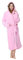 RONGTAI Peignoir à capuche pour femme en peluche chaude - Rose - Large
