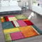 Paco Home Teppich Wohnzimmer Kurzflor Vintage Handgearbeiteter Konturenschnitt 3D Optik Meliert, Grösse:200x290 cm, Farbe:Bunt