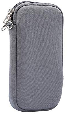 Neoprene Mobile Phone Sleeve Mesh Pocket Lanyard Case for iPhone Air,iPhone 17 16 Pro, 11 XR XS Max Samsung Galaxy S25+ 24+ S23 FE S20 FE A15 A25 A35 A55 Google Pixel 10 Pro 9, 9a 6 (L, Gray)