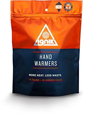 Ignik 10-Hour Compostable Hand Warmers with More Heat and Less Waste, 10 Pairs