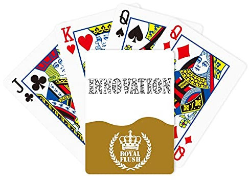 Zitat über Innovation Art Deco Fashion Royal Flush Poker Spielkartenspiel