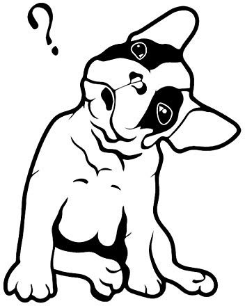 SCSHY Auto-Aufkleber 12.8X16.2Cm Bulldog Cute Puppy Pet Fragezeichen Autoaufkleber Vinyl Aufkleber Schwarz/Silber