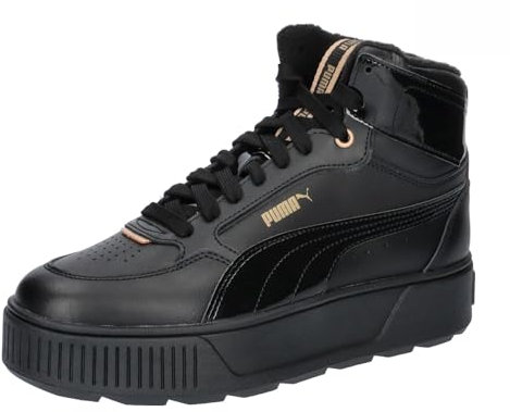 PUMA Karmen Rebelle Mid WTR, Scarpe da Ginnastica Donna, Nero Nero Oro, 40.5 EU