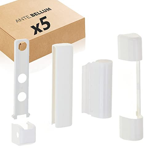 Siegenia SI Aubi Favorit: Juego de cubiertas de bisagras de PVC para ventanas de plástico y puertas de balcón de PVC, color blanco (5 unidades)