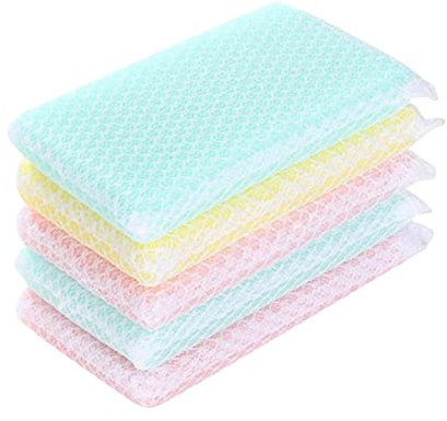 Cabilock 5 Piezas Esponja De Coche Esponjas De Limpieza para El Hogar Esponjas para Fregar Paños De Cocina Esponjas De Cocina Esponja Lavavajillas Esponja Natural No Lastimar La Olla Malla