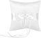 Greensen Hochzeit Ringkissen Ehering-Kissen Ringkissen mit Satinband Schleife und Perle Wedding Ring Pillow für Anträge, Verlobungen oder Eheschließungen, Weiß (20 * 20CM)