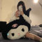 eamve 50cm Cartoon Anime Plüschtier,Kawaii Figur , Plüsch Puppe Kissen Spielzeug,Niedliche Thema Party Favor,Kinder (Schwarz)