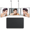 OSDUE 360 Grad Spiegel mit Licht, 3 Wege Spiegel mit Haken, Klappspiegel 3 Teilig Haare Selbst Schneiden, zum Haareschneiden, Rasierspiegel mit 10X Vergrößerungsspiegel, Haarstyling