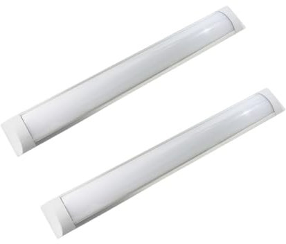 Jandei - Pack 2x Pantalla Luminaria LED Integrado, 18W, Largo 60 cm, Luminosidad 1500 Lúmenes, Color Blanco Frío 6000K, 120º de iluminación