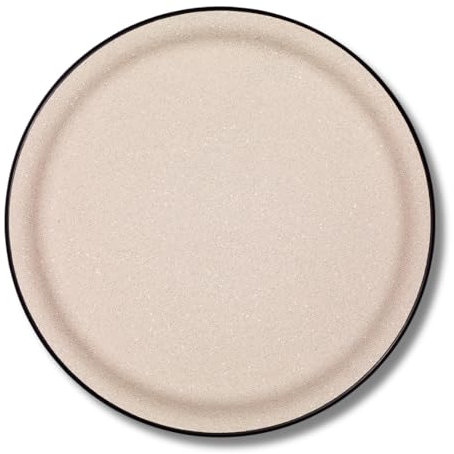 PLATEX - Plateau Limonadier Rond de Service Stars Beige 45 cm - Fabrication Française - Plateau Design Décoratif pour La Table - Plateaux Élégants - Antidérapant, Plusieurs Coloris Disponibles