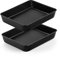 Joyfair Baking Tray Set of 2, Stainless Steel Oven Tray with Non-Stick Coating, Small Baking Sheet Pans/Rectangle Roasting Tins for Brownie Lasagna Flapjack, Rust-Free & Seamless Design, 23.8x18.5x5cm
