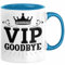 Trendation - VIP Goodbye Tasse Geschenk Abschied Jobwechsel Abschiedsgeschenk Kollegin Kolege Neuer Job (Blau)