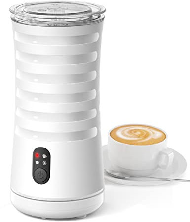 Symdral Montalatte e vaporizzatore 4 in 1, montalatte elettrico per caffè, spegnimento automatico, schiuma calda e fredda e scalda latte per latte, cappuccino, macchiato..