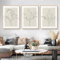 Uixxducc Blumen Bilder Wohnzimmer Poster 3er Set Einfachheit Linie Blumen Wandbilder Kunstposter Boho Wanddeko Aesthetic Bilder Leinwand Ohne Rahmen (40 x 50 cm/ 15.7 x 19.7 in)