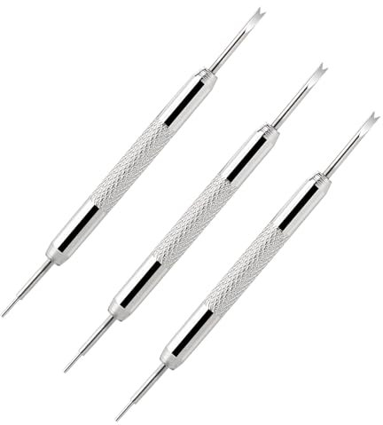 Mozeat Lens Professional Watch Pins Removal Tool,3 Pack Stainless Steel Double-Ended Watch Spring Bar Tool Watch Band Adjustment Tool Kit for Watch Repair Fix Replacement Sizing