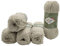 5 x 100 Gramm Ilkadim Export Alpaka Royal Strickwolle, 500 Gramm Strickgarn einfarbig mit 15% Alpakawolle (natur 152)