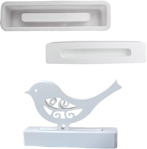ALEFBET Silikonformen Gießformen, Silikonform Kerzenhalter DIY Kombination Silikon Gießform Kerzenhalter, Gipsformen zum Gießen (Sockel-Rechteck)