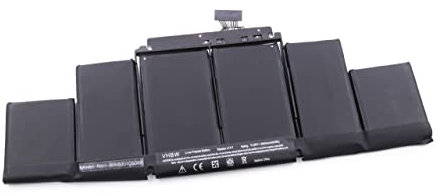 vhbw 1x Batterie Compatible avec Apple MacBook Pro Core i7 2.6 15 Retina, i7 2.7 15 Retina Ordinateur Portable (8600mAh, 10,95V, Li-polymère)