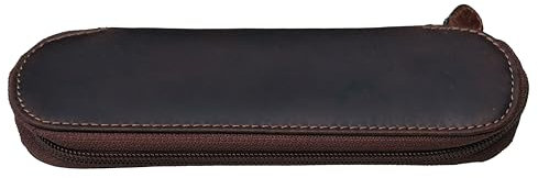 Anders Stifteetui Leder German Design Federmappe Lederetui (Braun, S)
