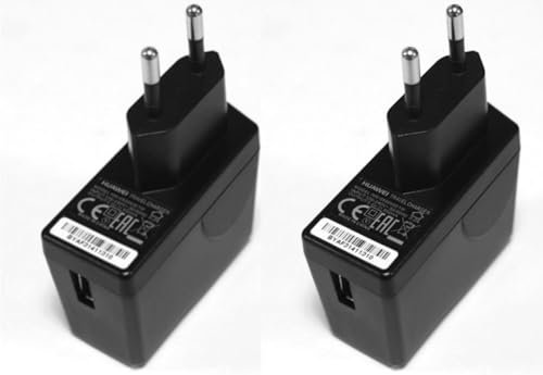 2X Carica Batterie per HUAWEI 1Ampere di Potenza USB Travel charger 550MaH HW-050055E 050055E1W per G750 G6 G7 G8 GX-8 P6 P7 P8 P9 P10 Lite PRO PLUS Nero