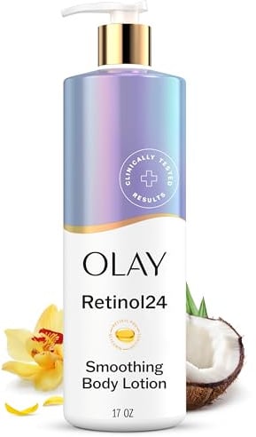 Olay Body Lotion Smoothing for Women with Retinol, 24hr Moisturizing, Vitamin E & Vitamin B3 Complex, Fast Absorbing Formula, 17 fl oz