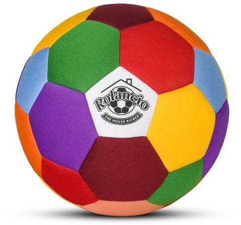 ROLANCIO The House Kicker Indoor Football Size 4 Soft & Safe Youth Football for Home and Yards Ideal for Silent Dribbling, Training, Perfect Football Gift, Fun Soft House Ball