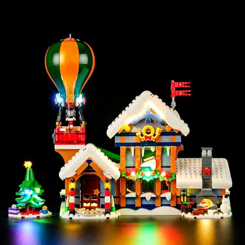 YEABRICKS LED Licht für 10339 Icons Postamt des Weihnachtsmanns Bausteine Modell (Bausteine Set Nicht enthalten)
