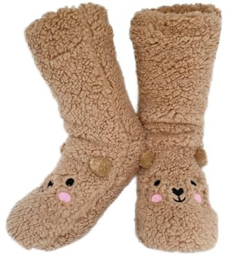 Siyecioa Kuschelsocken Stoppersocken Damen, Thermosocken Flauschige Socken Damen, Haussocken, Hüttensocken, Wintersocken Socken Antiruschsocken mit Noppen für Frauen und Mädchen Senioren Größe 36-42