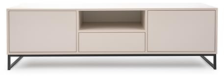 AGMAT-FURNITURE TV-Schrank Genua, Fernsehtisch mit 1 Türen und 1 Schublade, Lowboard in Größe: 80 x 135,5 x 40 cm, Fernsehschrank in Farbe: Grün