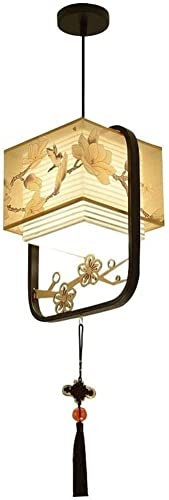 Ceiling Chandelier Lamp, Chandelier Iron Pendant Light Chinese LED Japanese-Style Dining Room Cloth Art Lamp Shade Living Room Study Ceiling Lamp Gazebo Chinese Style Small Chandelier Single Head