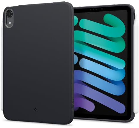 Spigen Nano Pop Coque Compatible avec iPad Mini 7ème (2024, A17 Pro) / 6ème (2021) Génération 8.3 Pouces - Sésame Noir