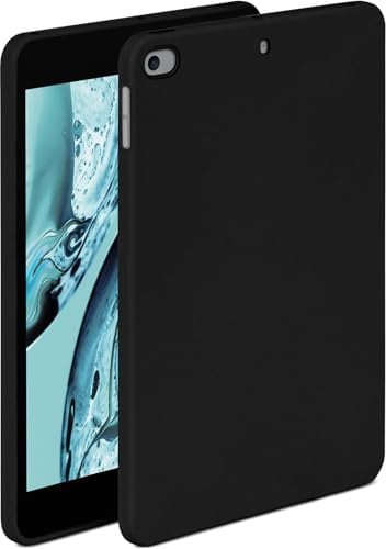 ONEFLOW Soft Case für Apple iPad mini (4. Generation - 2015) Hülle aus Silikon mit Kameraschutz, Silikonhülle mit Schutz fürs Display, Backcover Tablet Schutzhülle, weiche Tablethülle, Schwarz