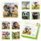 Mini Puzzle Kinder 8 Stücke,Mini Puzzle Kinderpuzzle ab 3 Steckpuzzle Holz Jahre Lernspielzeug Kinderpuzzle ab 2 3 4 5 Jahre Junge Mädchen(wildtiere)