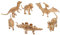 BESTonZON 6er Set Goldene Dinosaurier Modelle Realistische Dinosaurier Figuren Für Dekorative Spielzeuge Und Lehrmittel Ideal Für Partys Und Als