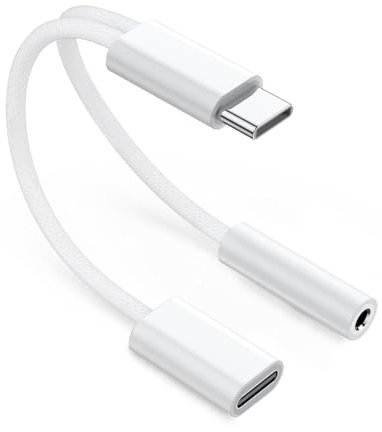 Adaptateur USB C vers Jack 3.5mm avec Charge Rapide PD 60W et Audio HiFi, 2 en 1 Charge Prise USB C vers AUX pour iPhone 16/15/14, Samsung S24/S23, Huawei, Pixel Xiaomi, Recharge et Écoute Simultanées