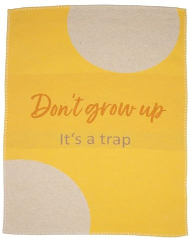 David Fussenegger Babydecke Lili 'Don't Grow up' 70 x 90 cm Gelb