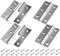 Anstore 4 Pcs 3 Detachable Hinges Left Right Handed with Screws, Left & Right Lift Off Door Hinges 304 Stainless Steel for Industrial Doors, Gates, Heavy Duty Window, 50x75x2mm Hinges & 4x16mm Screws