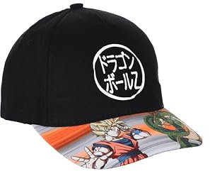 Dragon Ball Z Baseballkappe Jungen, Klassische Kindermütze, Shenron und Goku Kappe, Geschenk für Kinder und Teenager | Schwarz