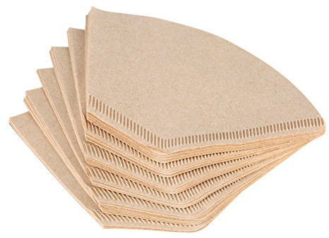 Nikou Lot de 40 filtres à café en forme de cône non blanchi, 102 mm, compatibles avec les cafetières, filtres à café en papier