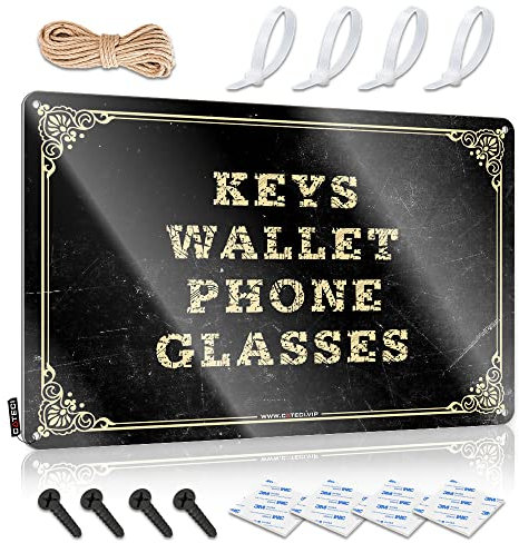 Bar Open Metal Sign Keys Wallet Phone Glasses Tin Sign Tinsign Decor Coffee Sign Decor(20X30CM)