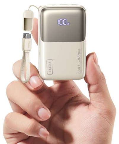 INIU Power Bank, 45 W 10 000 mAh Mini Batterie Externe pour Ordinateur Portable, avec câble USB-C Puissant, Chargeur Portable USB C in&Out, Batterie pour iPhone 16/15/14/13, Samsung, Google, MacBook