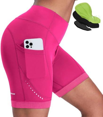 Nepest Radlerhose Damen Radfahrerhose Fahrradhosen Cycling Shorts Women Rennrad Hose Kurz Atmungsaktiv Profi-Radhose Gel 4D,XL