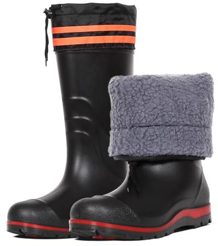 Hja Boutiques UK Stivali da Pesca Stivali da Pesca addensati Trampolieri da Anca Trampolieri da Anca Caldi Invernali con Strisce Riflettenti per Lavoro agricolo Stivali da Pioggia