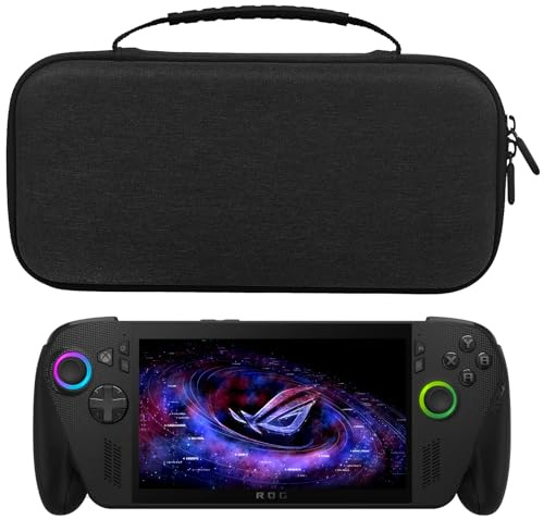Miimall Compatible with ASUS ROG Xbox Ally X/ ROG Xbox Ally Carrying Case, EVA Hard Portable Handheld Storage Bag, Anti-Scratch Shockproof Protective Travel Case Cover Box, Black