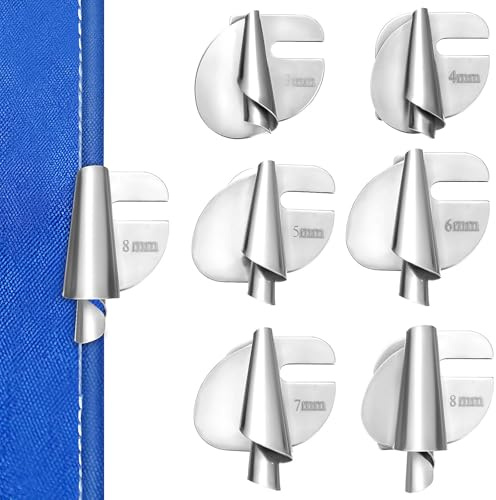 ifundom Lot de 6 Pieds Ourleurs en Acier Argenté pour Machine à Coudre, Forme Spirale, Tailles Variées, Accessoire de Couture Facile à Appliquer pour Couturières