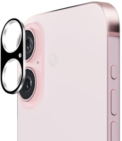 Techsuit Kameraschutzglas für iPhone 16, iPhone 16 Plus Gehärtetes Glas mit 9H Härte, Kristallklar, Kratzfest, Anti Fingerabdruck, Einfache Installation, Full Camera