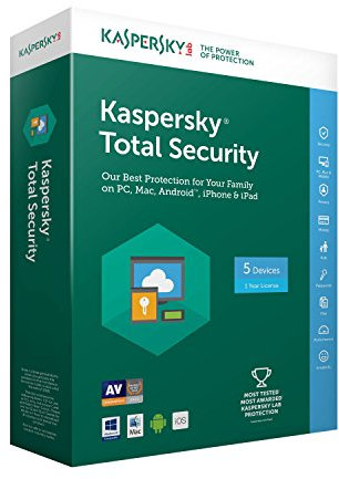 Kaspersky Total Security 2018 | 5 Postes | 1 An | PC/Mac/Android/iOS | Téléchargement