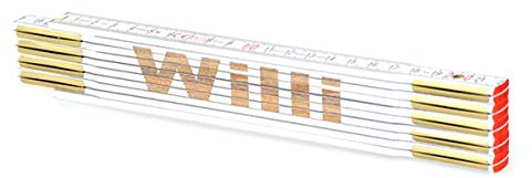 Zollstock mit Namens-Gravur zum auswählen - Name - Lasergravur - personalisiert - Geschenk - Mann - Vatertag - Geburtstag, Zollstöcke Namen:Willi